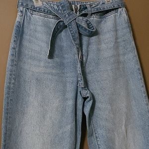High waisted wide leg jeans